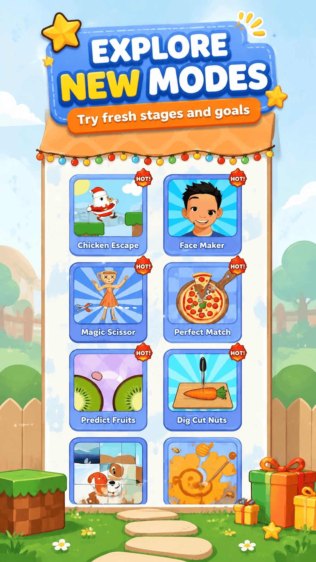 Casual game modes selection screenshot